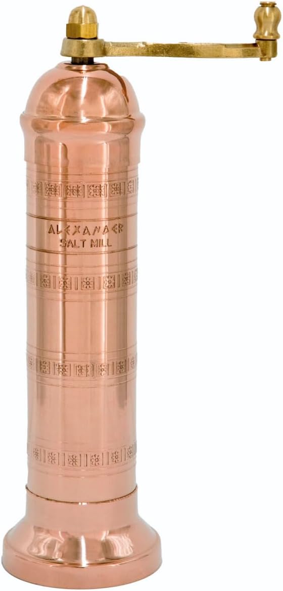 The Original Greek Salt Mill 8In Copper Crank
