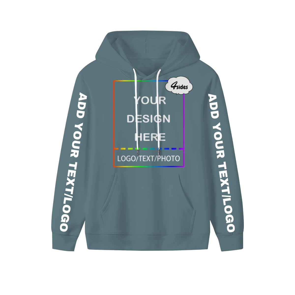 PRFELMG Unisex Custom Hoodies, Personalised Soft Sweatshirts with Your Text Picture Logo Images Name