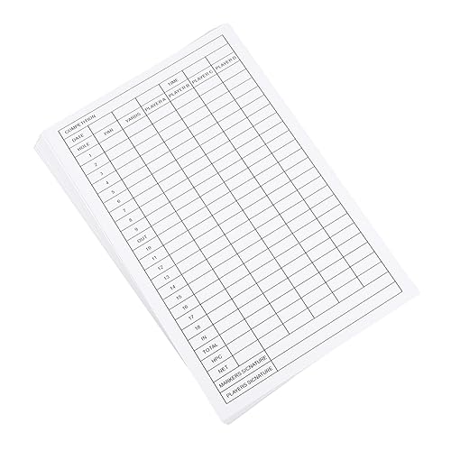 Toddmomy Golf Score Counter Tool 12pcs Golf Points Card Record Card and Paper Competition Scorecard Accessory
