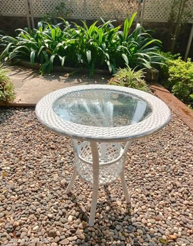 Image of 2+1 Outdoor Indoor Furniture Sets Rattan Wicker Chair Patio Set Bistro Set Conversation Set Balcony Outdoor Garden Furniture Chair (White with Multicolor Cushion & Pillow)