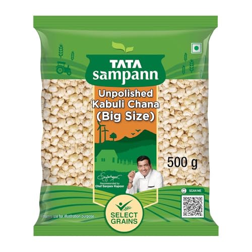 Tata Sampann Unpolished Kabuli Chana (Big Size), 500g