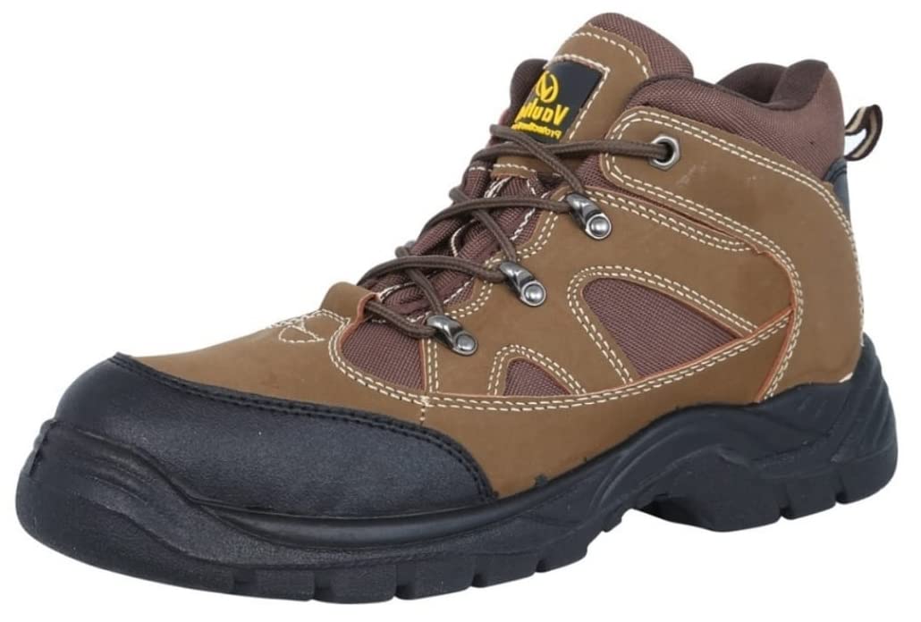 GenericVaultex High Ankle Heavy Duty Protective Footwear with steel Toe Cap SBP Standard (Sizes 38-46) Color - Honey Brown