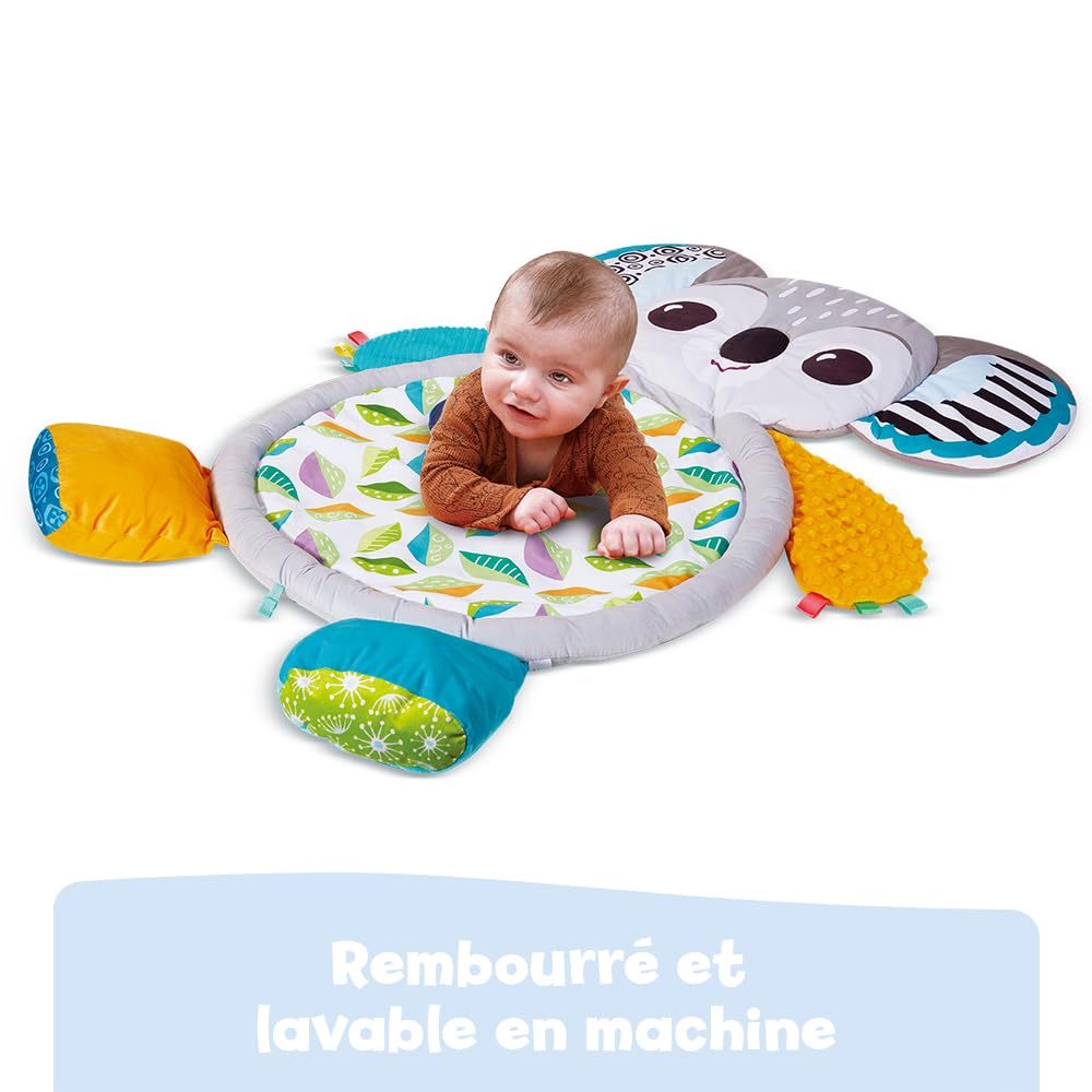 VTech - Tapis d’Éveil Koala Câlin, Tapis d'Éveil Bébé Sensoriel et Évolutif, Jouet d'Activité et de Développement, Hochets et Anneau de Dentition, Cadeau de Naissance Bébé - Contenu en Français