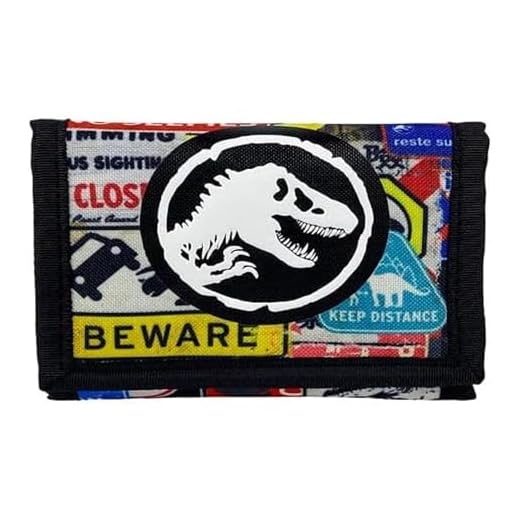 Jurassic World - Billetera, Monedero, Cartera, Complementos, Multicolor, Unisex, Producto Oficial (CyP Brands)