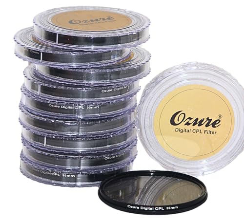 Image of 95mm Digital Circular Polarizing Filter (CPL) - Pack of 10 | Reduces Glare & Reflections | Enhances Color & Contrast | Compatible with DSLR & Mirrorless Cameras (95mm)
