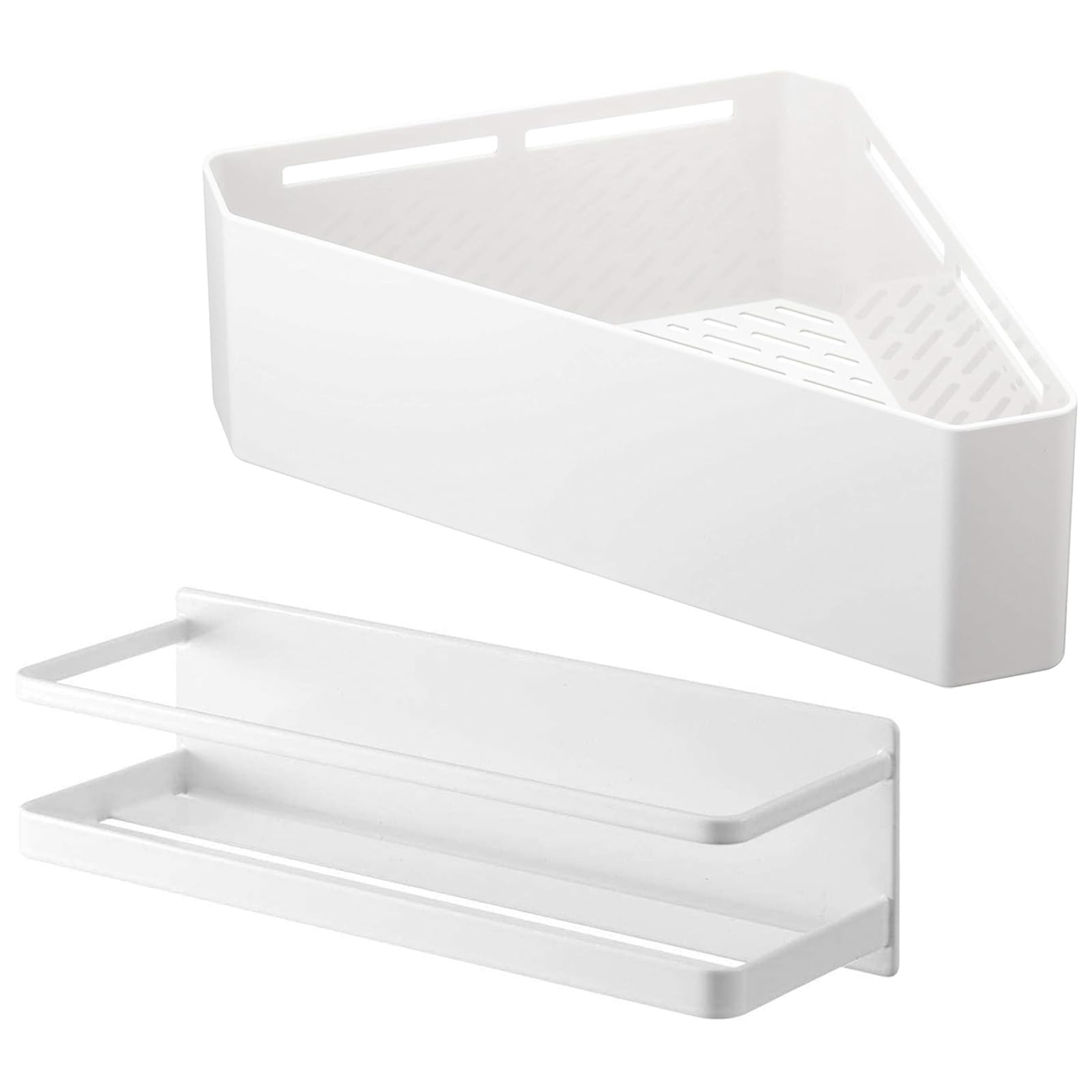Yamazaki Industries 4237 4264 Magnetic Bathroom Rack & Corner, Set