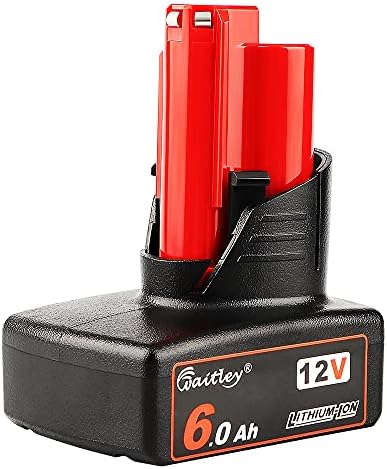 P0WER ELEKTR0 M12 12V 6.0Ah Replacement Battery Compatible with Milwaukee M12 Lithium-ion Battery 48-11-2411 48-11-2440 48-11-2402 Milwaukee M12 XC Cordless Tools