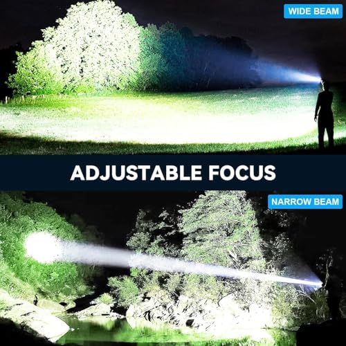 ALSTU Flashlight Rechargeable LED High Lumens - 99,000 lm Super Bright Flash Light with 5 Modes, Powerful Lintera for Home, Camping(2 Pack) - 3