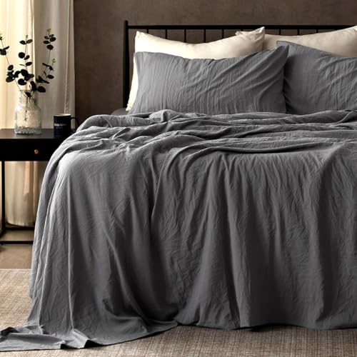 SLEEP ZONE Twin XL Sheet Set, 3 Pcs Soft Prewashed Luxury Bedding Sheets with Fitted Sheet, Flat Sheet and 1 Pillowcases for Hotel, Home, Grey - image 1