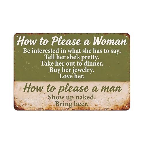 Funny Vintage Retro Metal Tin Signs How To Please A