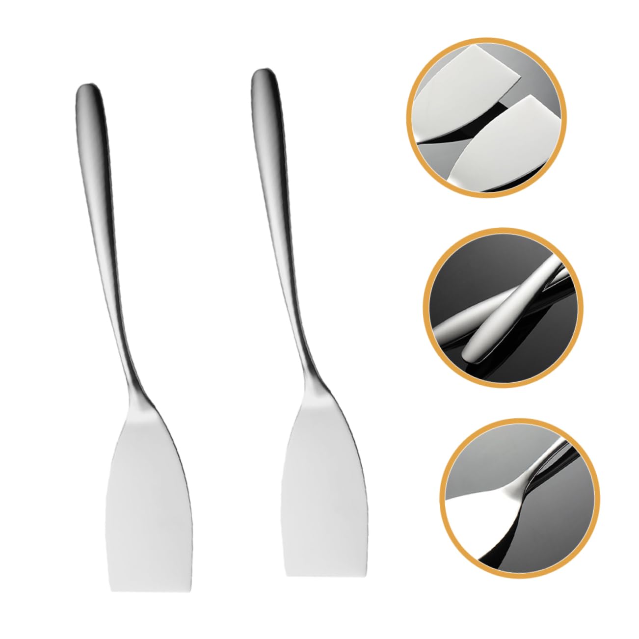 HEMOTON 5 Ensembles Spatule De Friture En Acier Inoxydable Cuillères De Cuisine Ustensile De Cuisine Spatules De Cuisine Viande Spatule De Cuisine Domestique Outil À Steak 2 Pièces * 5