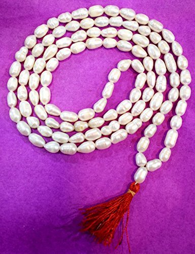 Ramneek Jewels Women Natural Rain Drop Long Pearl Moti Mala 5 M.M