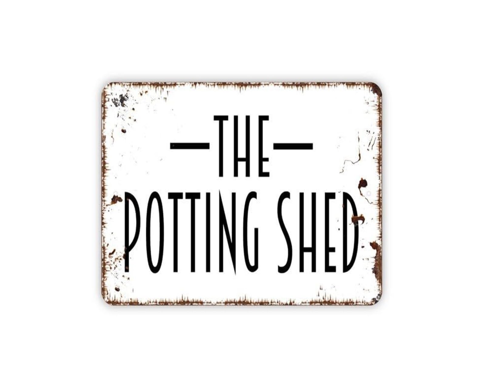 AUOQKQUT Potting Shed Sign Vintage Metal Tin Sign Rustic Garden Decor Wall-Art for Greenhouse Backyard Gardeners Shed 8 X 12 inch