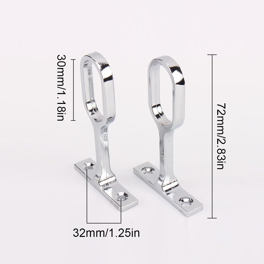 Set 4 Supporti Per Asta Armadio - Reggitubo Centrale Regolabile, Per Mensole E Appendiabiti - Foto 3