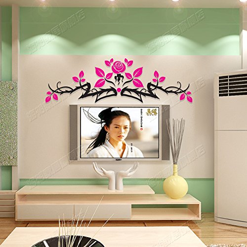 Generic Creative acrylic 3D television TV wall stickers