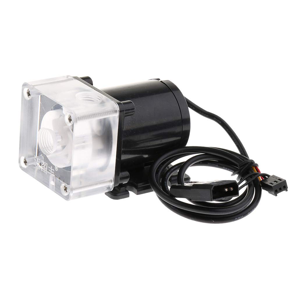 Bomba de agua portátil, bomba sumergible, circulación refrigeración 12 V, 0,5 A, silenciosa, for CPU, tanque fría, regulación velocidad PWM integrada, combinado
