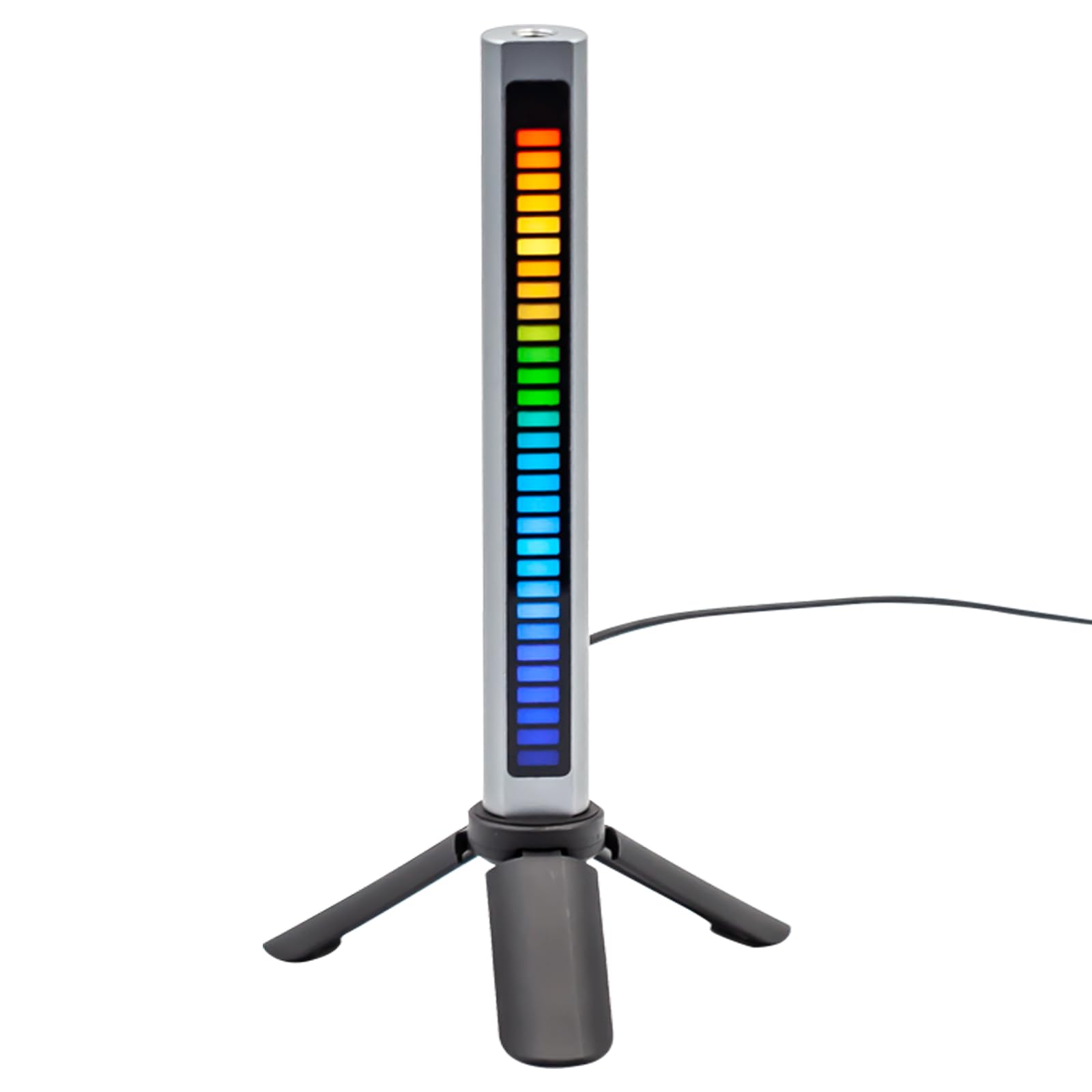 Sterowane głosem światła rytmiczne, lampa RGB z automatyczną regulacją wzmocnienia, regulowana jasność i prędkość do wnętrz pomieszczeń