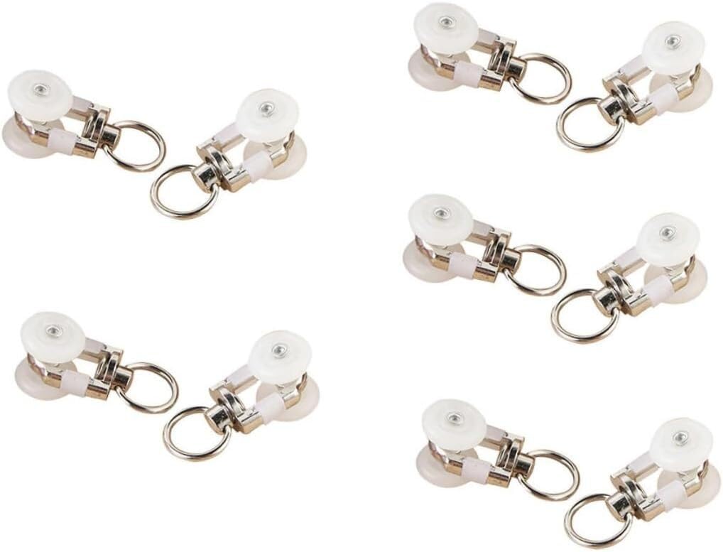 Curtain pulley, 20Pcs Curtain Track Rollers Alloy Gliders for Easy Installation for Rv and Home Use