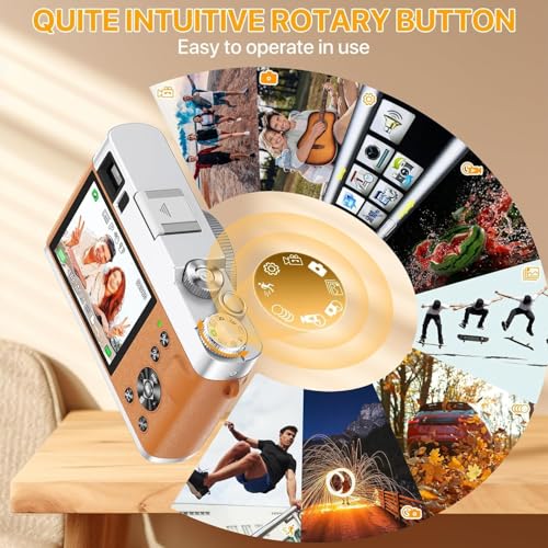 Image of 4K Digital Camera for Photography, 48MP Autofocus Vlogging Cameras with 16X Digital Zoom, 2.8 inch LCD Point and Shoot Camera for YouTube, Anti-Shake Compact Cameras with 32GB Micro SD Card & 2 Batteries