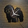SZG Chow Chow -koira Vinyl Record Clock Wall Art Black olohuoneen makuuhuoneeseen (C) – LEDillä