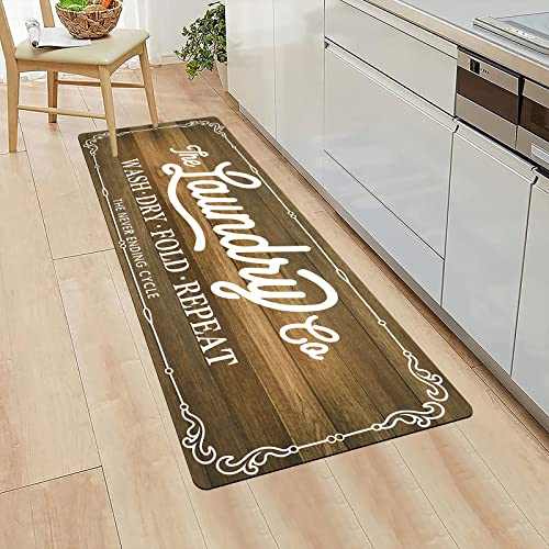 Image of Pauwer Laundry Room Rug Runner 20 inchx48 inch, Non Slip Waterproof Laundry Mat