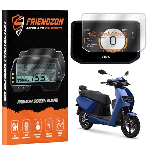 Image of Screen Guard For Hero VIDA VX2 GO [2026] Electric Scooter || 4.3 Inch Color LCD Display | Anti-Bubble | Scratch Resistant | HD Clear | Anti-Fingerprint | Color LCD Display Protector [Not Tempered Glass] (Pack of 1)