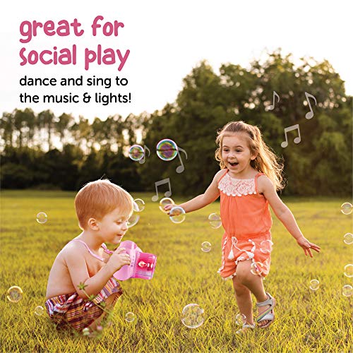 Hoovy Handheld Camera Bubble Machine for Kids | Pink Bubble Camera Blower | Bubble Camera with Bubble Solution | Musical Bubble Blower with Lights | Portable Bubble Blower