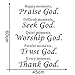 Newsee Decals 1 X Wall Vinyl Decal Quote Sign Christian Praise God DIY Art Sticker Home Wall Decor