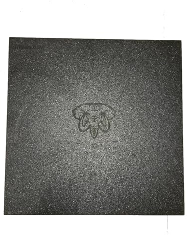 Image of Rubber Tiles Ideal for Free Weight Areas, Heavy Lifting Zones & Cross Training Boxes /Gyms, Heavy Duty 25mm Thick Rubber Exercise Gym Floor & Equipment Mats (Black, Pack of 4)