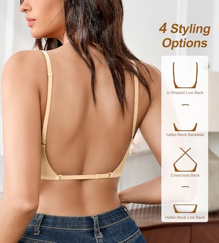 Backless Bra Low Back Bra - Backless Bras for Women Halter Bralette2