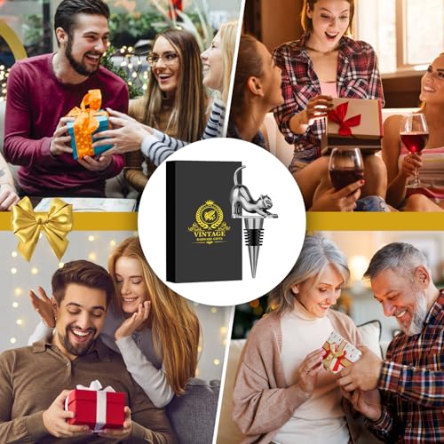 LKKCHER Cat Wine Bottle Stopper, Gifts for Cat Lovers, Silver with Gift Box - Cosy Home Interiors LKKCHER Cat Wine Bottle Stopper, Gifts for Cat Lovers, Silver with Gift Box - Image 5