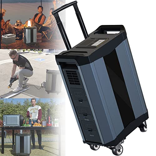 Centrale Elettrica Portatile 2515Wh,accumulatore di energia Batteria Backup 2000W (4000W Picco) Uscita 3×AC220V, Generatore Solare per Viaggi,Campeggio,Emergenze,Casa
