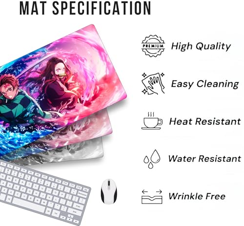 Image of Extra Large Non-Slip Gaming Mouse Pad (23x11.5 in) - Extended Desktop Mat for Computer Keyboard and Mouse (15-KEYPAD)