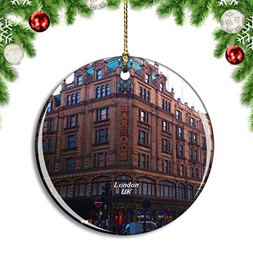 Ornement Suspendu Au Sapin De Noël Royaume-Uni Angleterre Londres Harrods Créatif Décoration Sapin De Noël Personnalisé Pendentifs pour Fenêtre Artisanat...