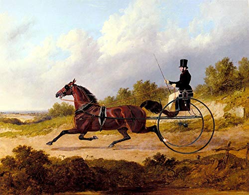 Peinture à l'huile sur toile faite main du célèbre trotteur en confiance par John Frederick