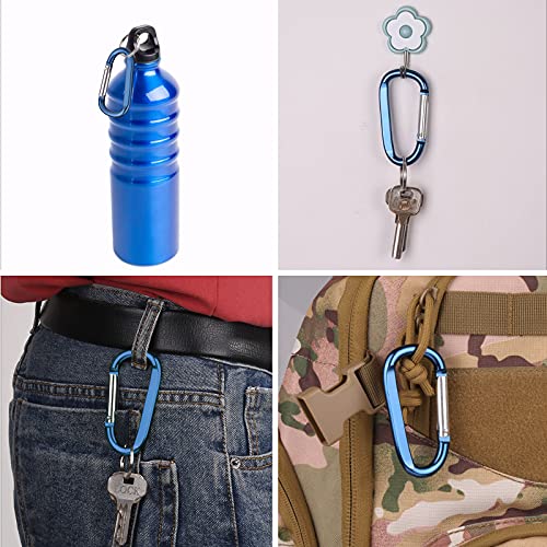 Image of CampTek Carabiner Caribeaner Clip,3 inch Large Aluminum D Ring Shape Carabeaner with Keyring Keychain Hook