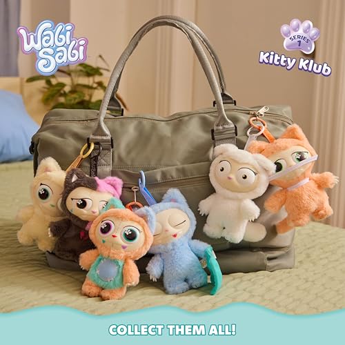 Image of WabiSabi Kitty Club Blind Box by Relatable - Soft, Collectible, Blind Box Figures Plush on a Keychain, for Kids, Teens, and Collectors - Includes 1 Single Mystery Plush