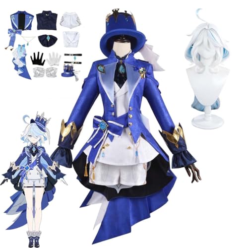 原神 水神 フリーナ ウィッグあり 制服 全身セット コスプレ衣装