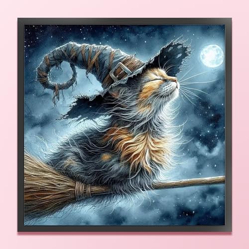 Magic Cat Full 11CT Counted Cross Stitch Kits for Adults