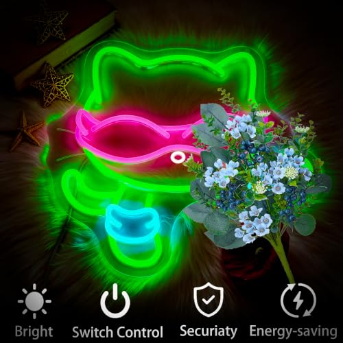 Image of Cat Neon Signs for Wall Decor LED Sign Neon Lights for Game Room Decor