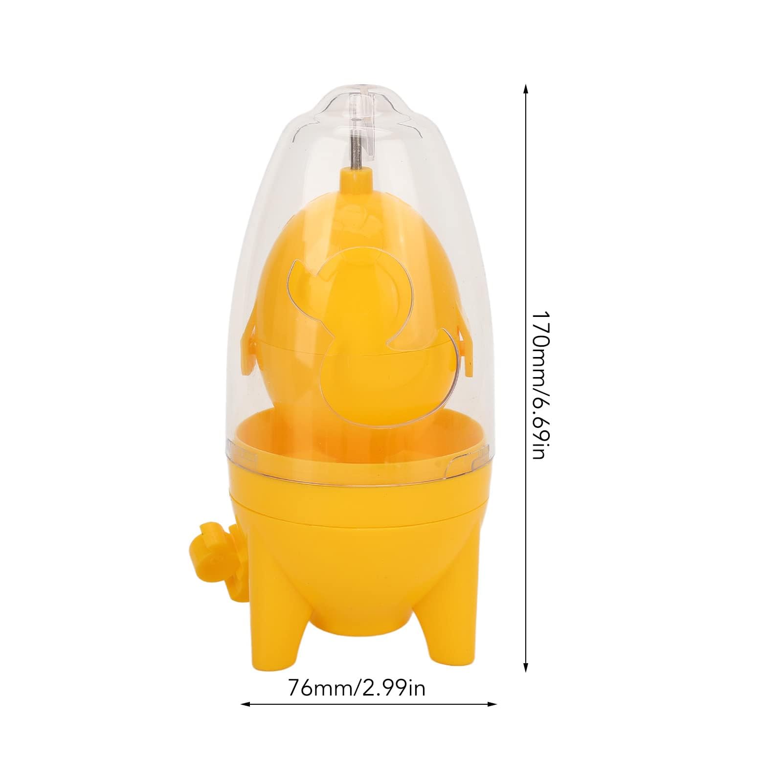 Batidora de Huevos, Mezcladora Manual de Huevos, Batidora de Yema de Huevo con Almohadilla de Silicona para Hacer Huevos Dorados(Amarillo)