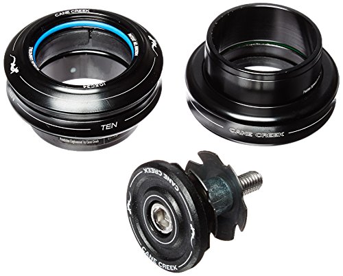 Cane Creek 10-Series External Cup Complete for 34mm Head-Tube (1-1/8-Inch Straight Steerer), Black