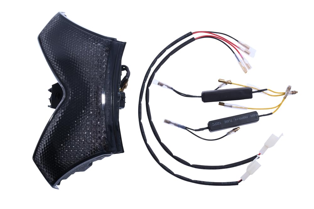 aVDB-moto LED Bremslicht/Rücklicht kompatibel mit KAWASAKI ZZR 1400 ZXT40 2006-2011 Plug & Play mit integrierten Blinkern (Getönt)