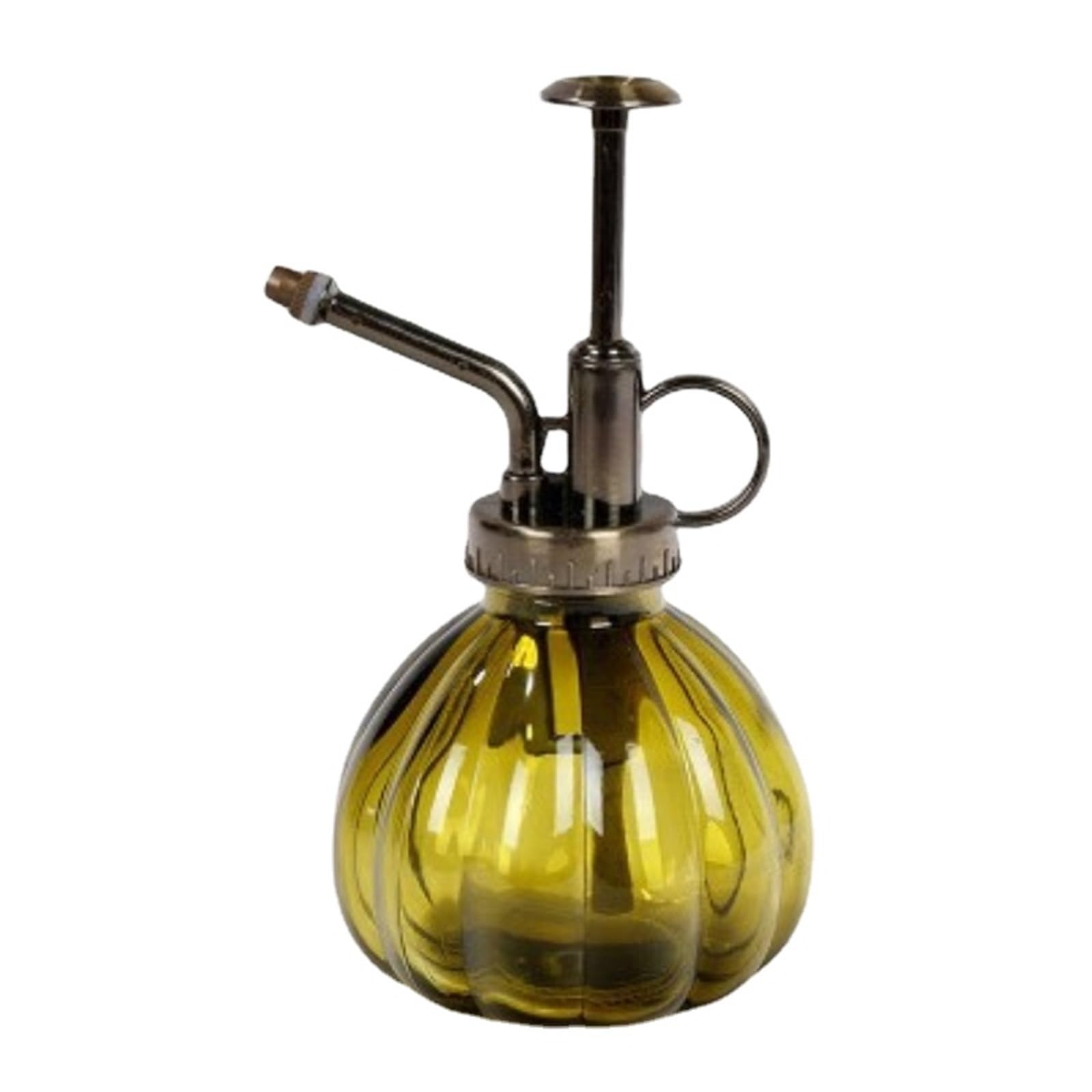DSFIHJO 1 PC Glass Watering Can Pot Vintage Plant Mister Brass Pressure Sprayer Retro Pumpkin Spray Bottle Antique Copper Sprinkler(Color 03)