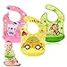 WELLXUNK Baberos de Silicona Bebés 3 pcs Babero de Alimentación set Baberos de Alimentación Reutilizables Ajustables Baberos Infantiles Impermeables Extraíbles Adecuados para menores de 3 años