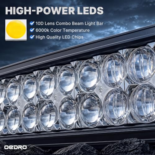 Image of OEDRO LED 24 Inch Light Bar 250W 17500LM Spot Flood Combo w /Wiring Harness