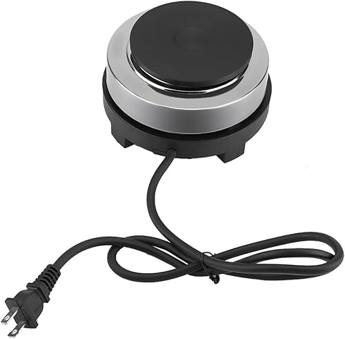 Miniatura 7 de Placas calientes de 500 W para cocinar, mini placa eléctrica individual para cocina, al aire libre, camping, viajes, caravana, 4 pulgadas de diámetro