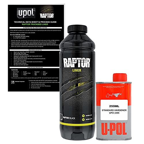 Image of Custom Shop U-Pol Raptor Black Urethane Spray-On Truck Bed Liner, 1 Quart