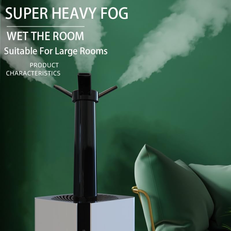 mobigon 7L Humidifiers for Bedroom Large Room Home, Top Fill Cool Mist Humidifier with Essential Oil Diffuser,for Baby Nursery,Office,Plants,80H,7 Colors Light,360° Extension Tube Nozzle (White Black)