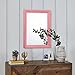AAZZKANG Rectangle Mirror with Wood Frame Modern Farmhouse Wall Mirrors Decor for Bedroom Bathroom Living Room Small Pink